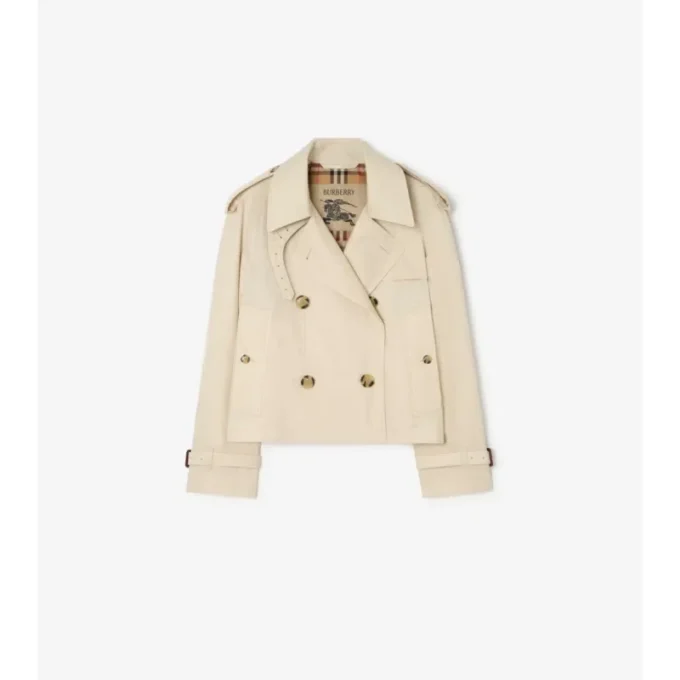 Krátká trenčkotová bunda Mayfair z Tropical Gabardine Krátká trenčkotová bunda Mayfair z Tropical Gabardine