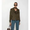 Krátká trenčkotová bunda Mayfair z Tropical Gabardine Krátká trenčkotová bunda Mayfair z Tropical Gabardine