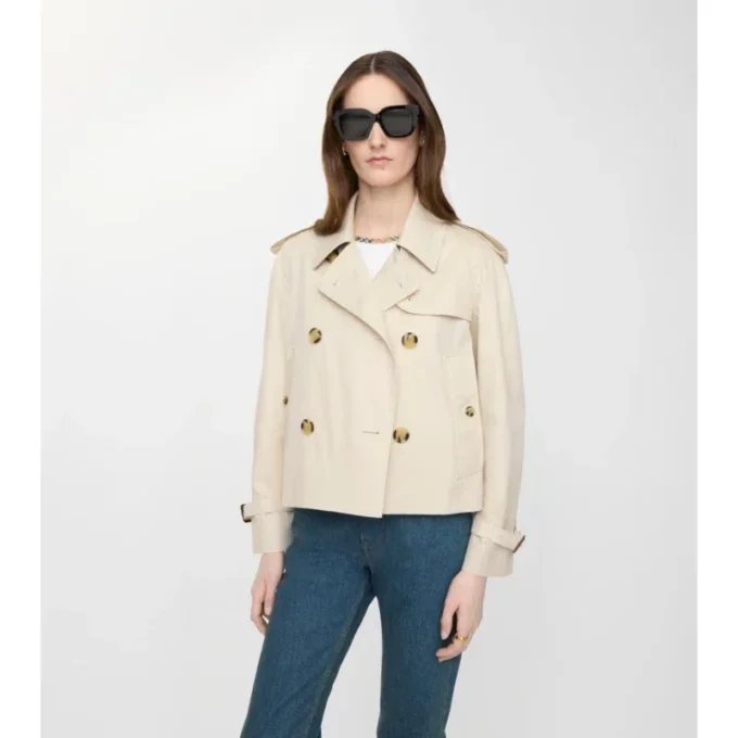 Krátká trenčkotová bunda Mayfair z Tropical Gabardine Krátká trenčkotová bunda Mayfair z Tropical Gabardine