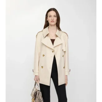 Krátký Tropical Gabardine Trench Coat Fitzrovia