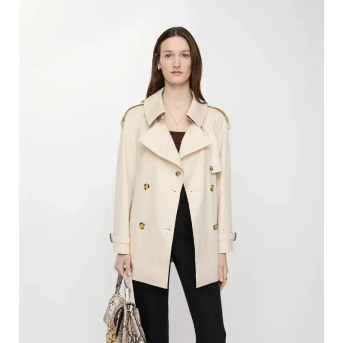 Krátký Tropical Gabardine Trench Coat Fitzrovia Krátký Tropical Gabardine Trench Coat Fitzrovia