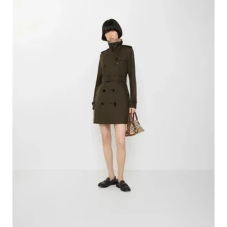 Krátký Tropical Gabardine Trench Coat Kensington