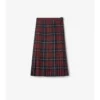 Midi kilt z vlněné směsi s kostkovaným vzorem Midi kilt z vlněné směsi s kostkovaným vzorem