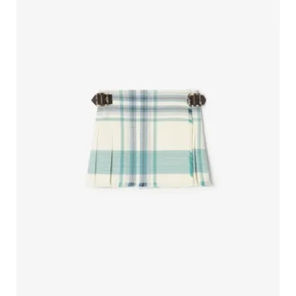 Mini kilt z viskózové směsi s kostkovaným vzorem