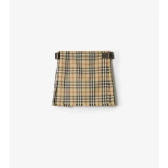 Mini kilt z vlny s kostkovaným vzorem