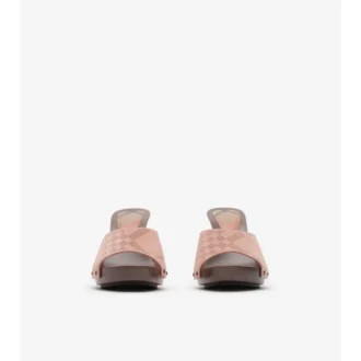 Mules Potter z semiše s kostkovaným vzorem 
