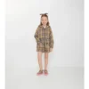 Nylonová bunda s kapucí s kostkovaným vzorem Nylonová bunda s kapucí s kostkovaným vzorem