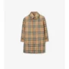 Oboustranný Car Coat z gabardínu s kostkovaným vzorem Oboustranný Car Coat z gabardínu s kostkovaným vzorem