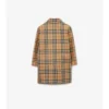 Oboustranný Car Coat z gabardínu s kostkovaným vzorem Oboustranný Car Coat z gabardínu s kostkovaným vzorem