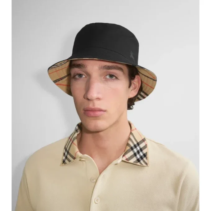 Oboustranný klobouk typu bucket z Gabardine Oboustranný klobouk typu bucket z Gabardine