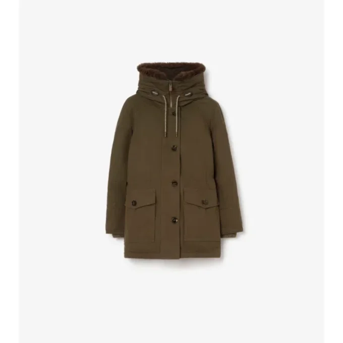 Parková bunda z Gabardine s ovčí kožešinou Parková bunda z Gabardine s ovčí kožešinou