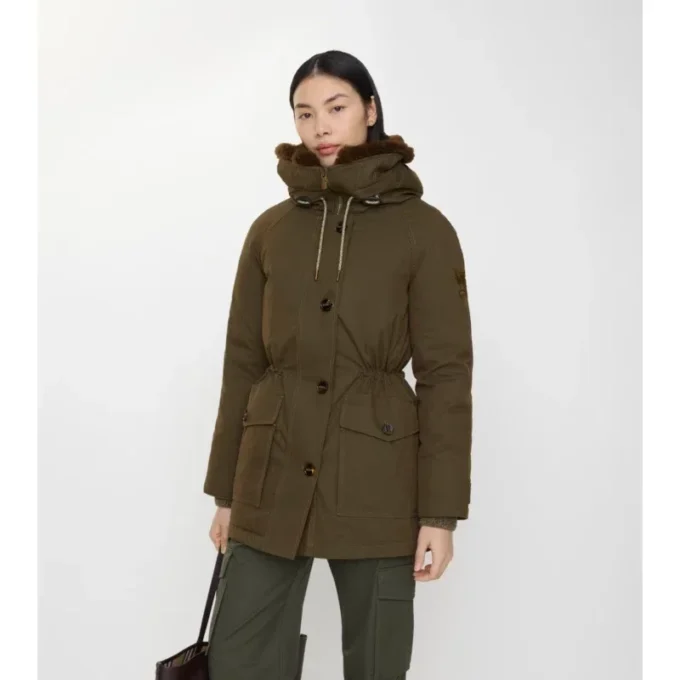Parková bunda z Gabardine s ovčí kožešinou Parková bunda z Gabardine s ovčí kožešinou