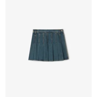 Plisovaná Denim minisukně Plisovaná Denim minisukně
