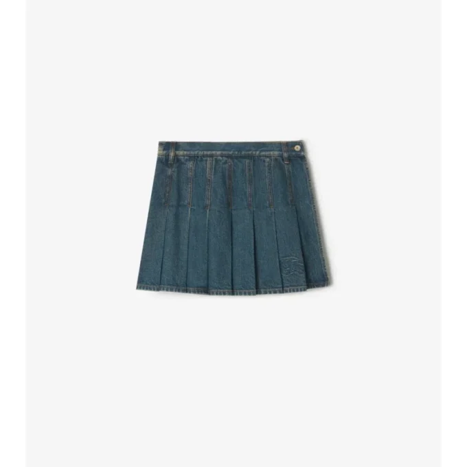 Plisovaná Denim minisukně Plisovaná Denim minisukně