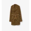 Polodlouhý Trench Coat Lawshall z semišové kůže s paisley vzorem Polodlouhý Trench Coat Lawshall z semišové kůže s paisley vzorem
