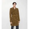 Polodlouhý Trench Coat Lawshall z semišové kůže s paisley vzorem Polodlouhý Trench Coat Lawshall z semišové kůže s paisley vzorem
