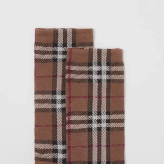 Ponožky z bavlny a kašmíru s Vintage Check vzorem