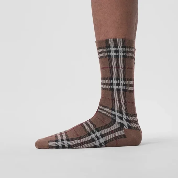 Ponožky z bavlny a kašmíru s Vintage Check vzorem Ponožky z bavlny a kašmíru s Vintage Check vzorem