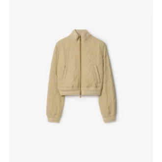 Prošívaná bomber bunda z gabardínu Prošívaná bomber bunda z gabardínu