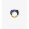 Prsten s dutým výřezem z lapis lazuli