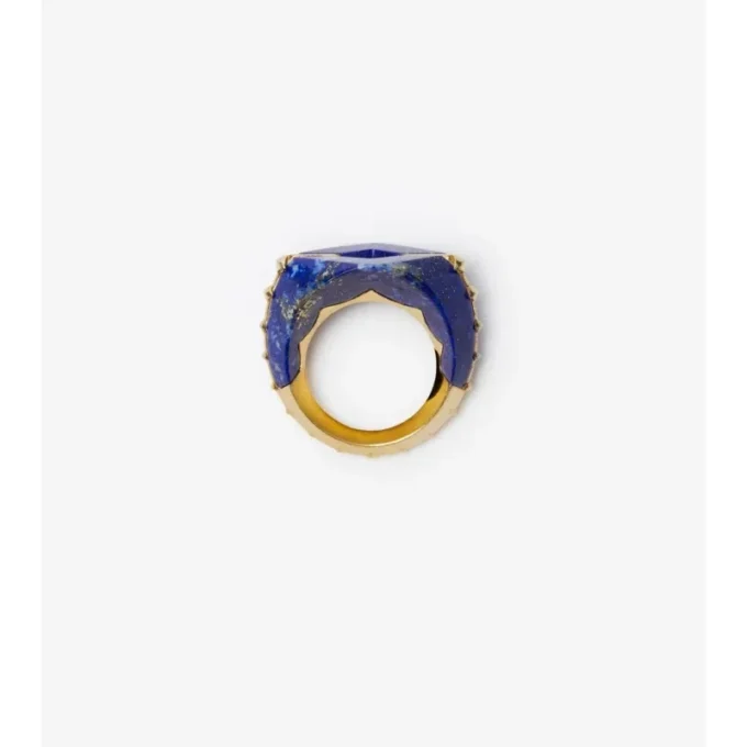 Prsten s dutým výřezem z lapis lazuli
