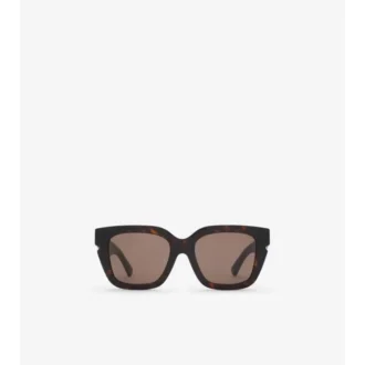 Sluneční brýle s čtvercovým rámem a vzorem Burberry