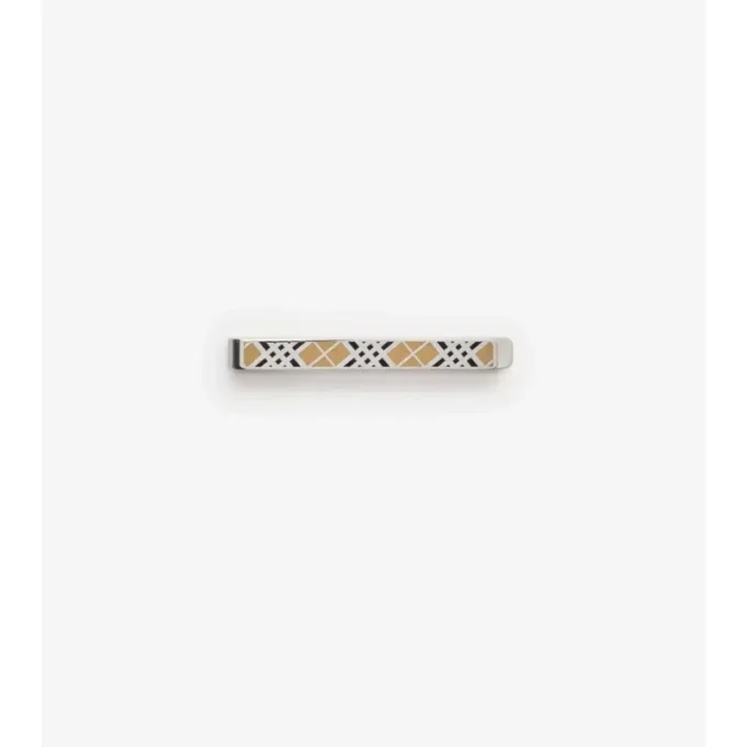 Spona na kravatu s emailovým vzorem Burberry Spona na kravatu s emailovým vzorem Burberry