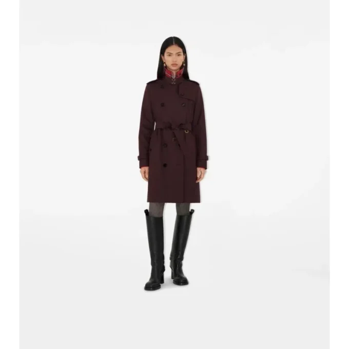 Středně dlouhý gabardénový Kensington Trench Coat Středně dlouhý gabardénový Kensington Trench Coat