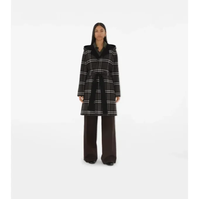 Středně dlouhý oboustranný vlněný Car Coat Středně dlouhý oboustranný vlněný Car Coat
