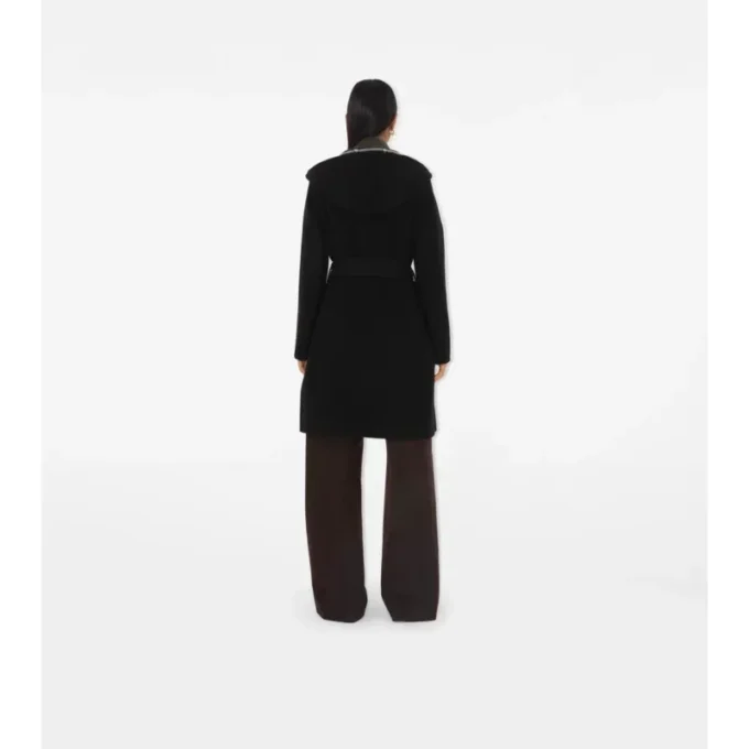 Středně dlouhý oboustranný vlněný Car Coat Středně dlouhý oboustranný vlněný Car Coat