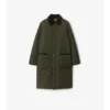 Středně dlouhý prošívaný nylonový Car Coat Středně dlouhý prošívaný nylonový Car Coat