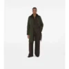 Středně dlouhý prošívaný nylonový Car Coat Středně dlouhý prošívaný nylonový Car Coat
