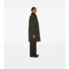 Středně dlouhý prošívaný nylonový Car Coat Středně dlouhý prošívaný nylonový Car Coat