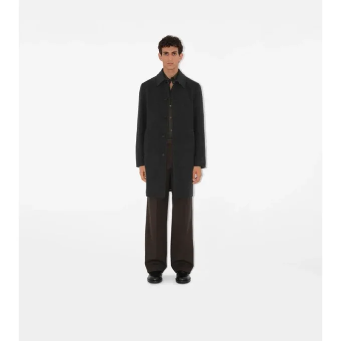 Středně dlouhý vlněný Car Coat Středně dlouhý vlněný Car Coat
