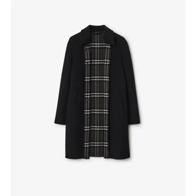 Středně dlouhý vlněný Car Coat Středně dlouhý vlněný Car Coat