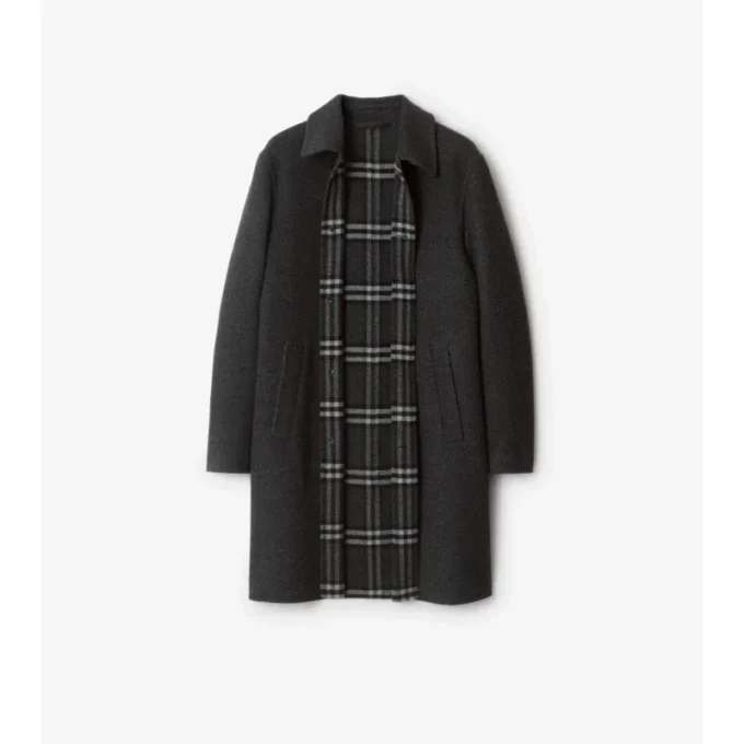 Středně dlouhý vlněný Car Coat Středně dlouhý vlněný Car Coat