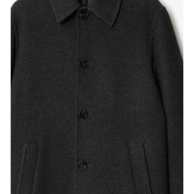 Středně dlouhý vlněný Car Coat Středně dlouhý vlněný Car Coat