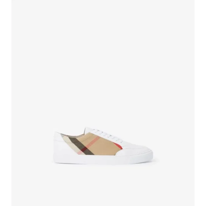 Tenisky s kostkovaným vzorem a kůží Tenisky s kostkovaným vzorem a kůží