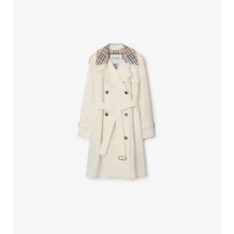 Trench Coat Castleford se středně dlouhým límcem a kostkovaným vzorem