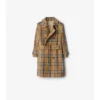 Trench Coat z bavlněného kepru s kostkovaným vzorem Trench Coat z bavlněného kepru s kostkovaným vzorem