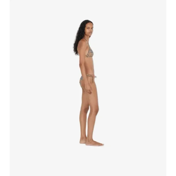 Triangulární bikiny s kostkovaným vzorem Triangulární bikiny s kostkovaným vzorem