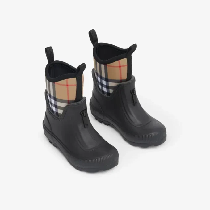 Vintage Check neoprénové a gumové boty s kostkovaným vzorem
