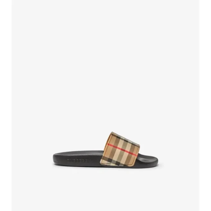 Vintage Check pantofle s kostkovaným vzorem