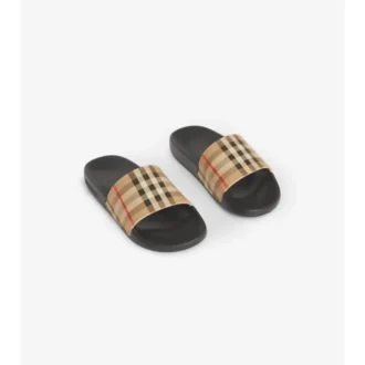 Vintage Check pantofle s kostkovaným vzorem