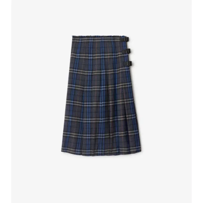 Vlněný midi kilt s kostkovaným vzorem Vlněný midi kilt s kostkovaným vzorem